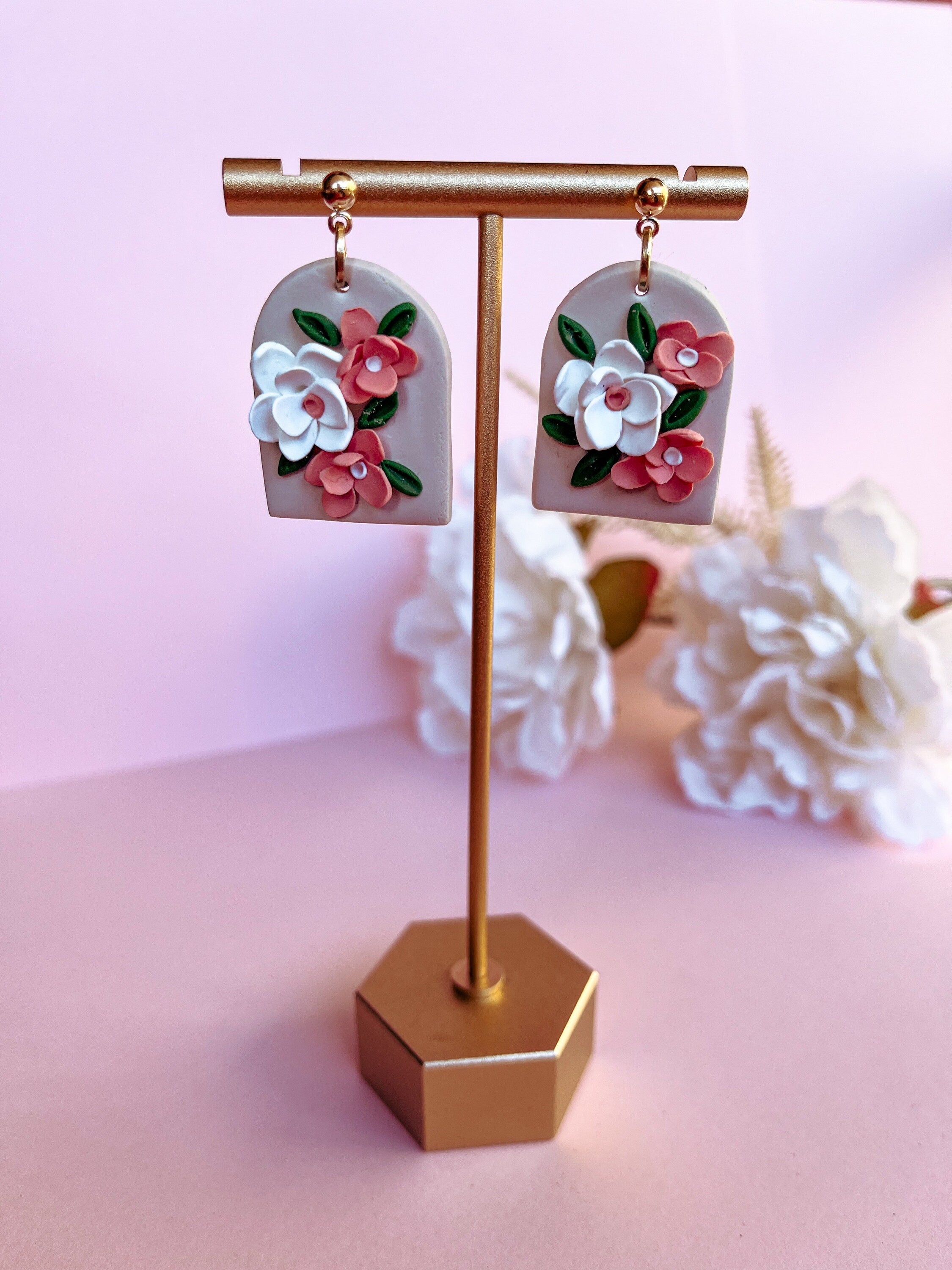 Soft Spring Blooms Arch Earrings