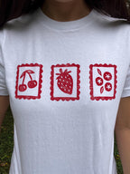 Berry Sweet Fruit Stamp Boxy Tee