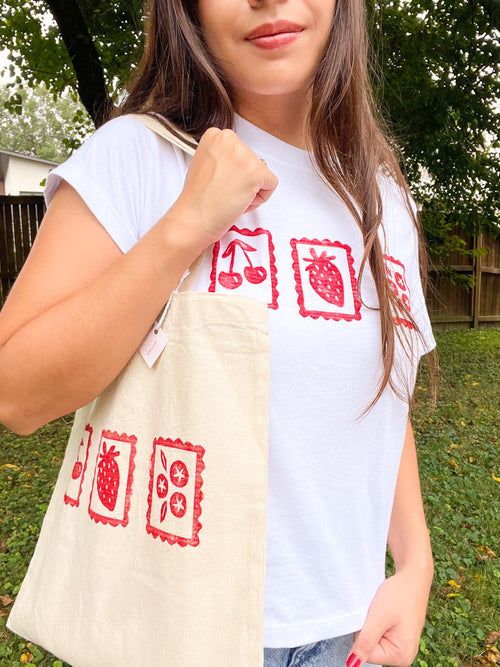 Berry Sweet Stamp Tote Bags