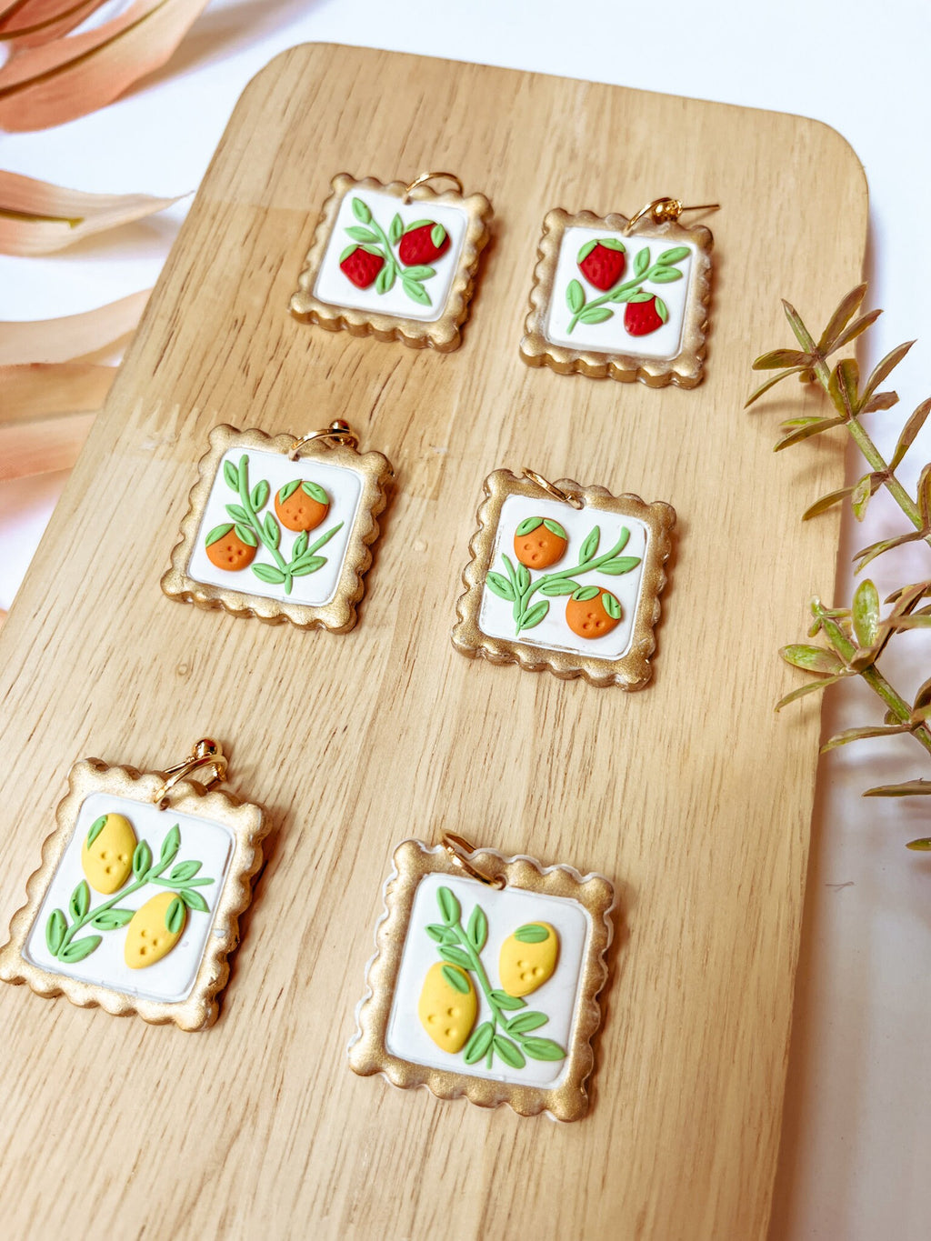 Fruit Postage Stamp Dangles