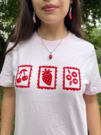 Berry Sweet Fruit Stamp Boxy Tee