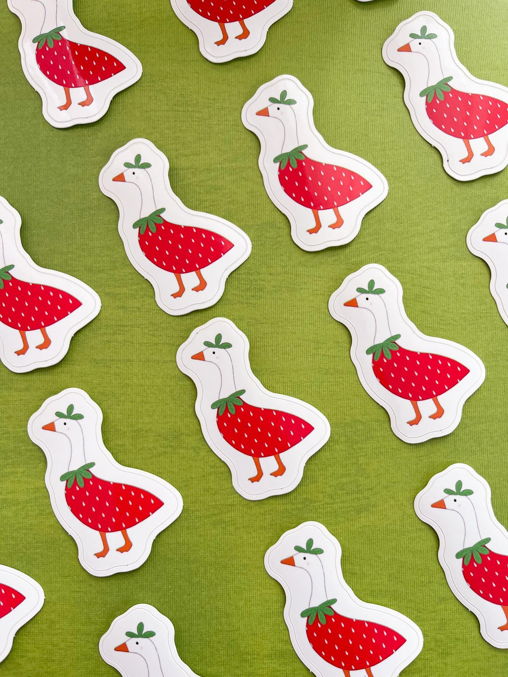 Strawberry Goose Sticker