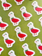 Strawberry Goose Sticker