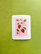 Strawberry Stamp Sticker