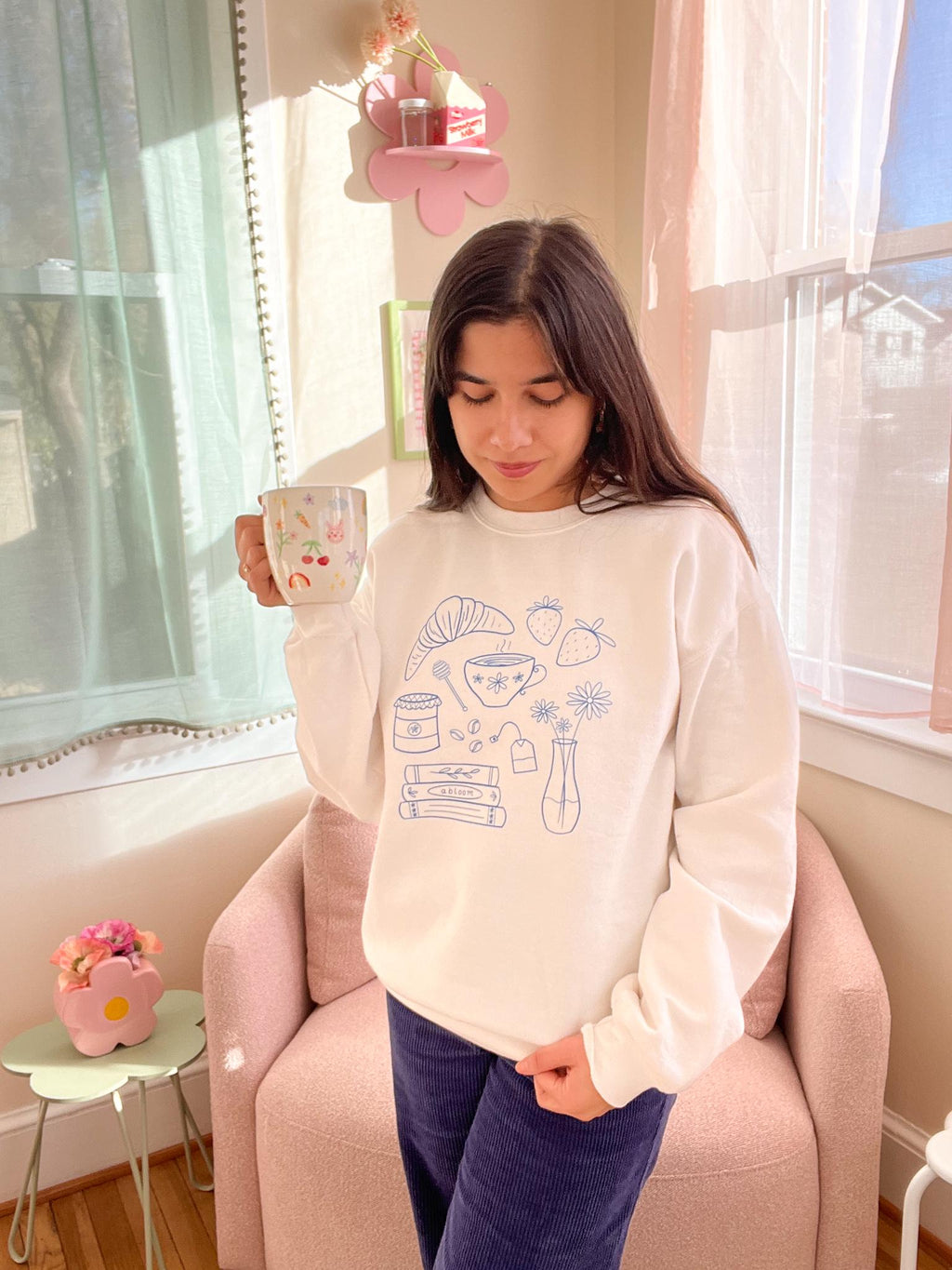 Cozy Sunday Morning Doodles Sweatshirt