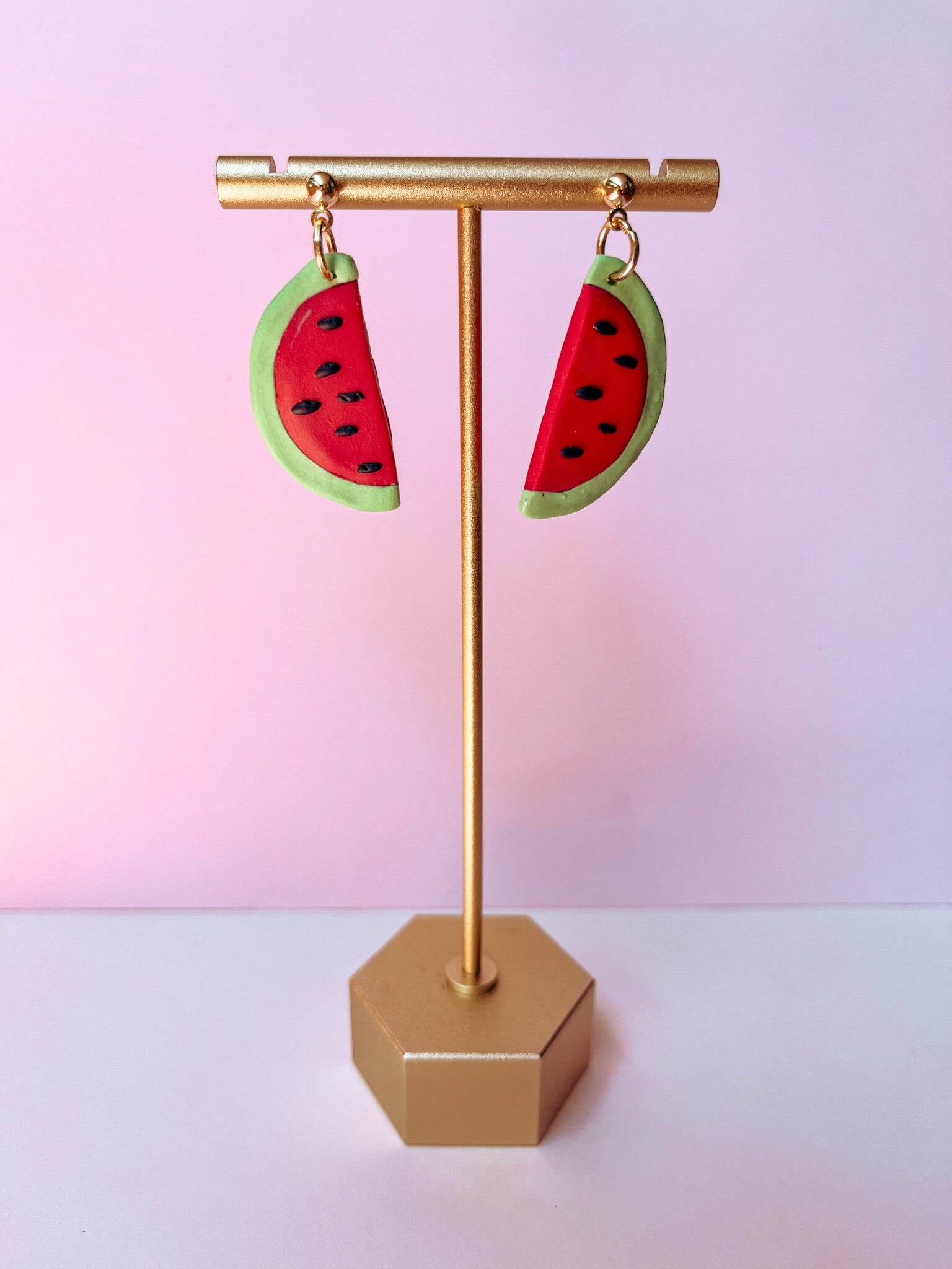 watermelon fruit earrings
