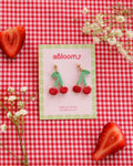 cherry polymer clay earrings