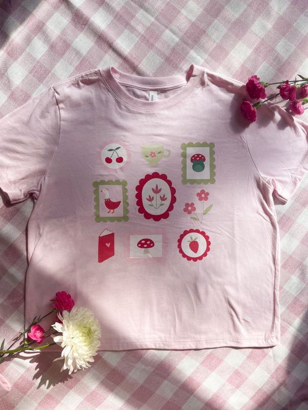 Cozy Cottagecore Stamps T-Shirt