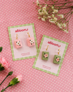 Floral Book Earrings