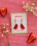Strawberry Goose Earrings