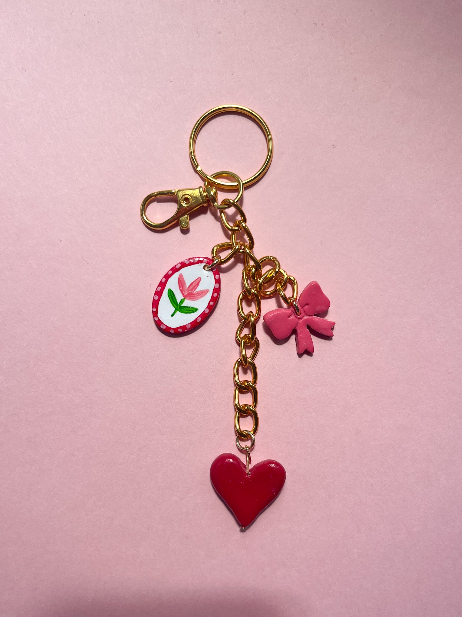 Pink/Red Coquette Bag Charm (Oopsy Daisy Collection)