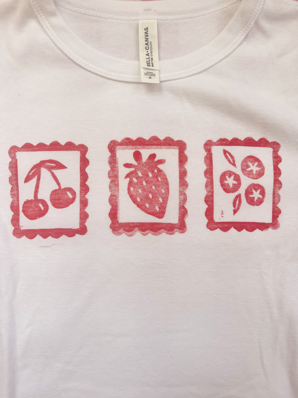 Berry Sweet Stamps Baby Tee (Oopsy Daisy Collection)