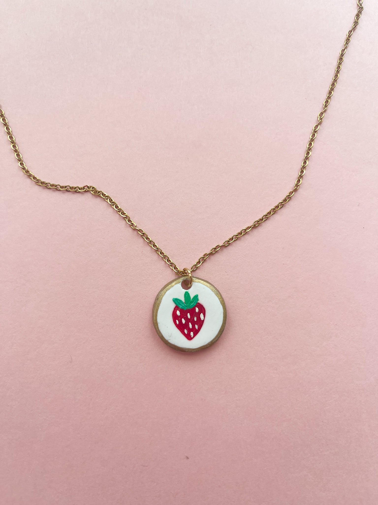 Strawberry Charm Necklace (Oopsy Daisy Collection)