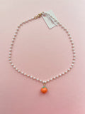 Orange Clay Charm Necklace (Oopsy Daisy Collection)