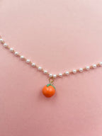 Orange Clay Charm Necklace (Oopsy Daisy Collection)