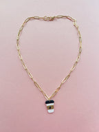 Coffee Clay Charm Necklace (Oopsy Daisy Collection)