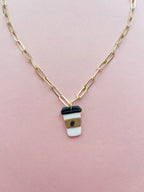 Coffee Clay Charm Necklace (Oopsy Daisy Collection)