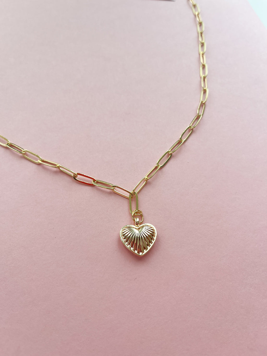 Fancy Heart Charm Necklace (Oopsy Daisy Collection)