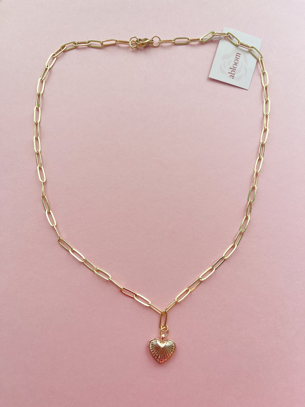 Fancy Heart Charm Necklace (Oopsy Daisy Collection)