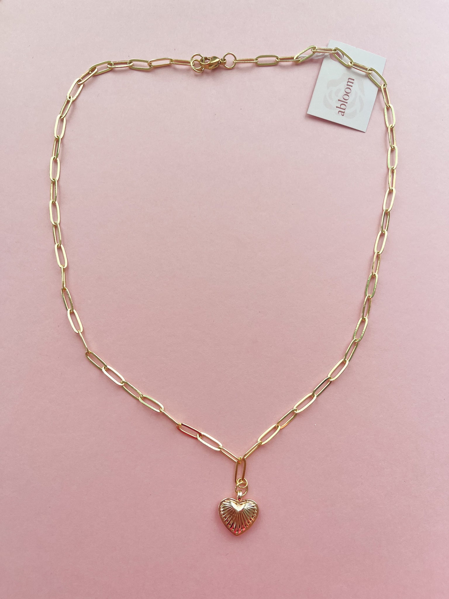 Fancy Heart Charm Necklace (Oopsy Daisy Collection)
